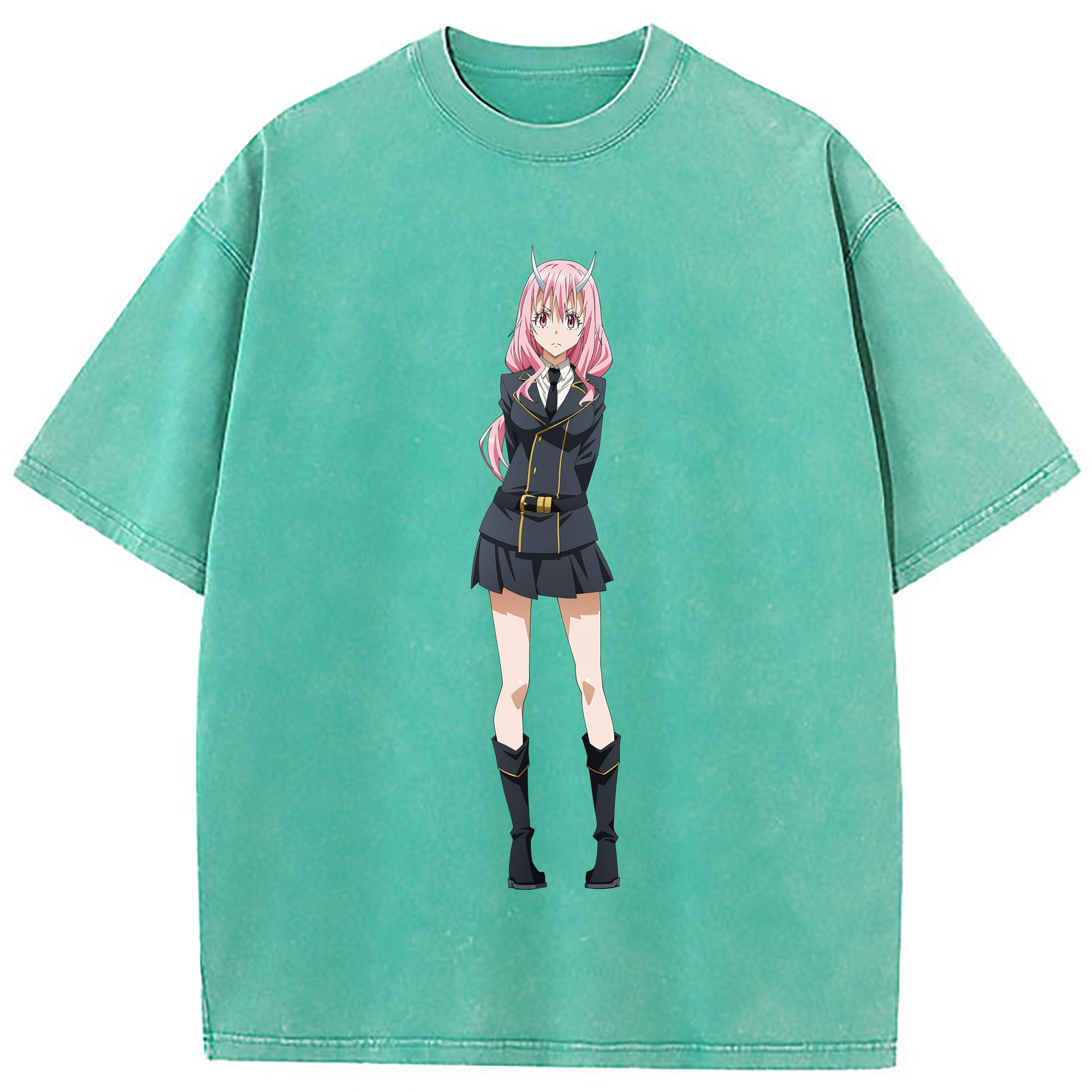 （画像用） 転スラ Regarding Reincarnated to Slime 綿100% ヴィンテージ風 半袖Tシャツ（フロントプリント）